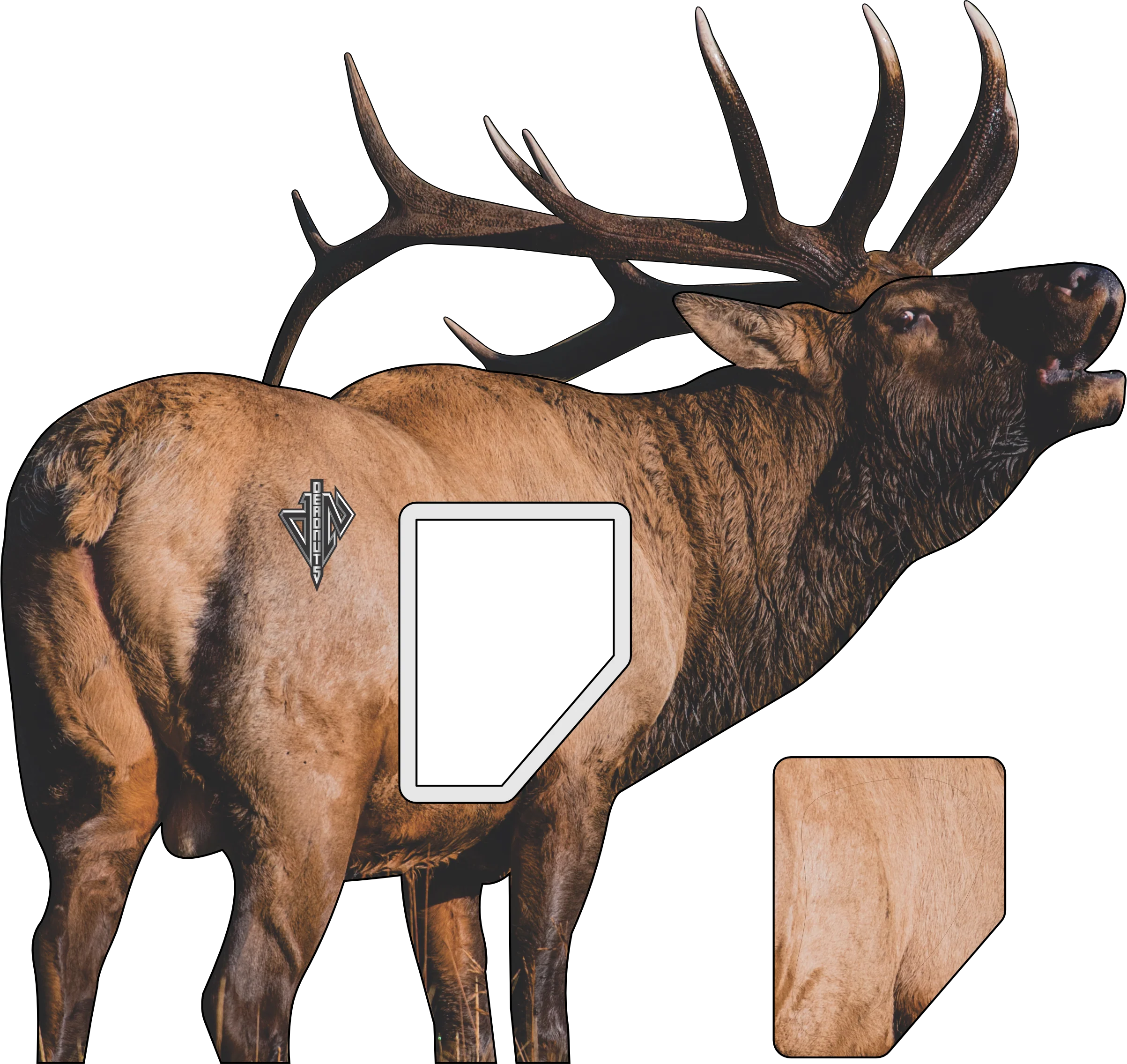 2D Bull Elk Quartering Away Target - Image 2