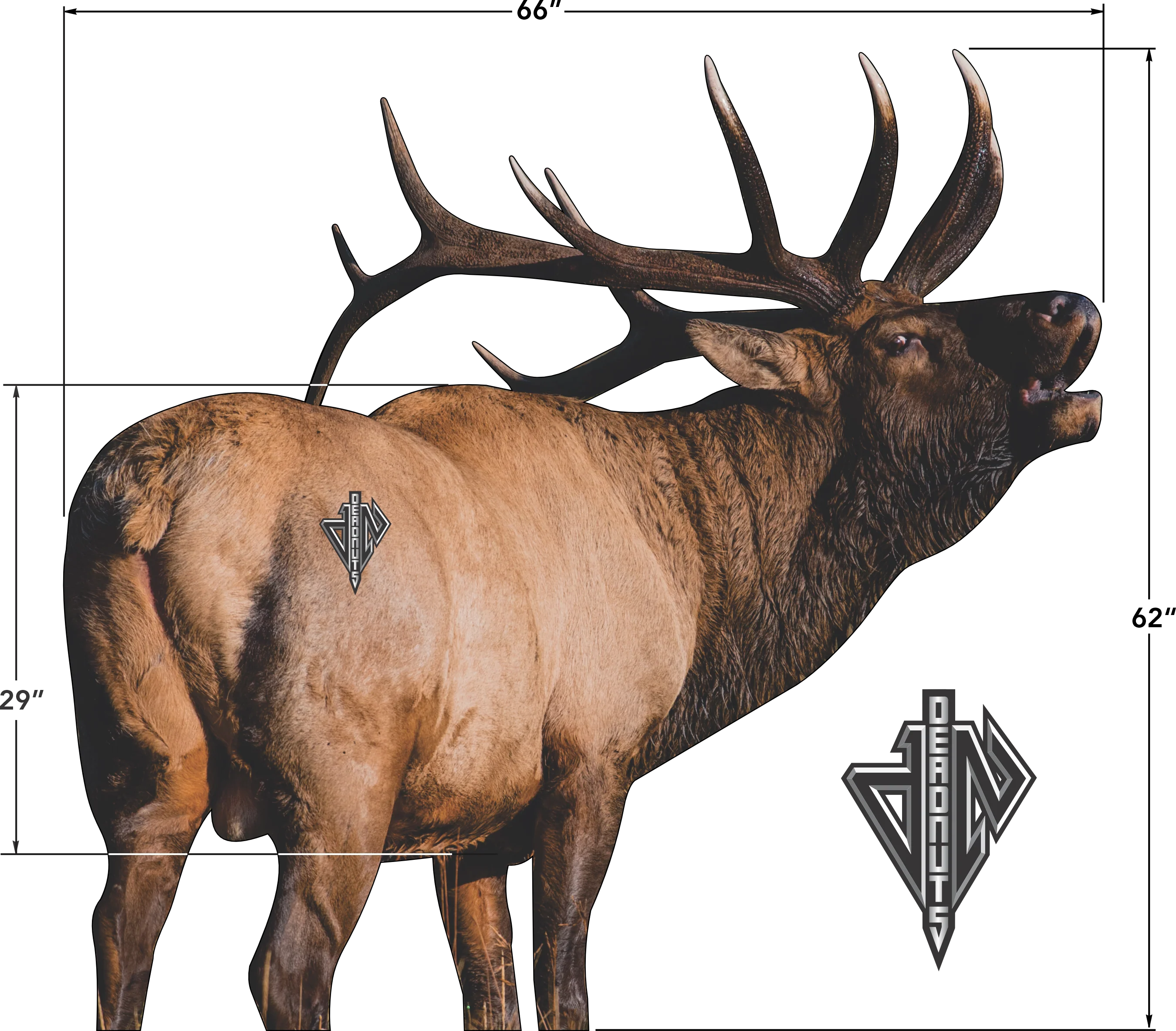 2D Bull Elk Quartering Away Target - Image 3