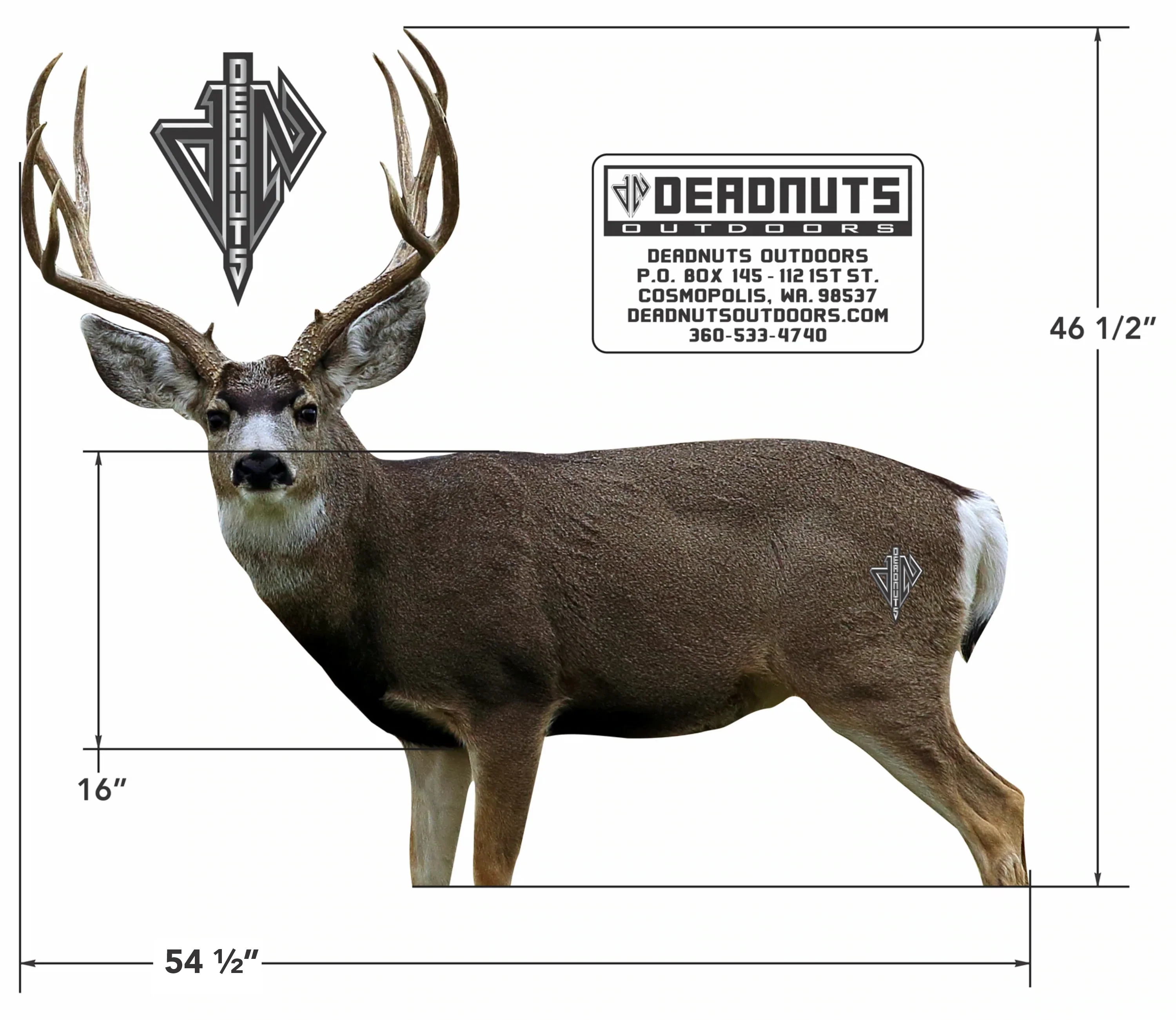 2D Mule Deer Broadside Target - Image 3