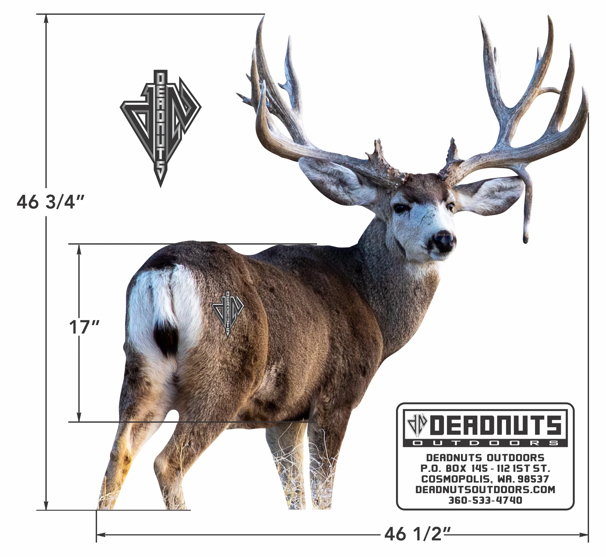 2D Mule Deer Quartering Away Target - Image 3