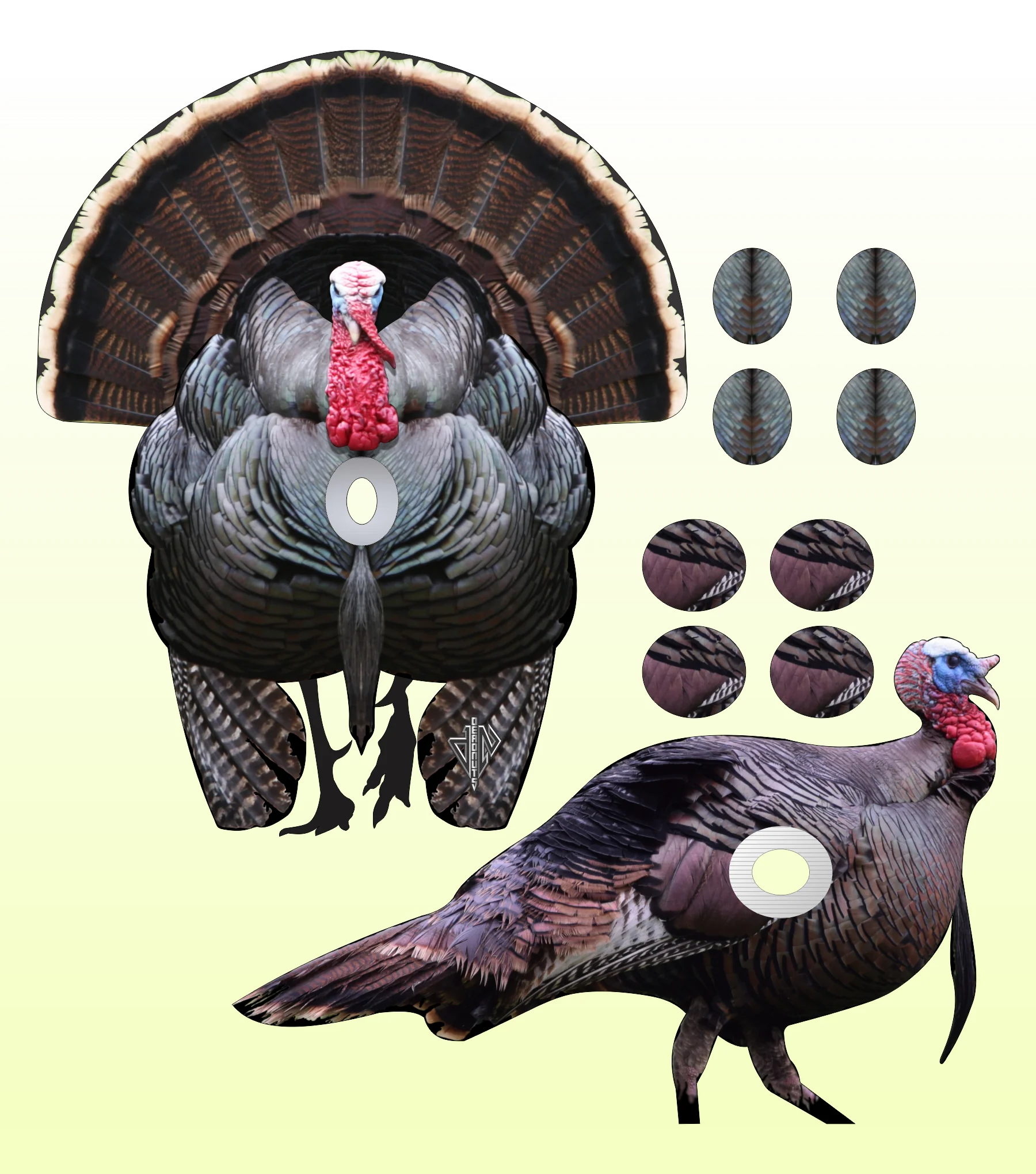 2D Tom Turkey Frontal & Broadside Targets Combo Pack - Image 3