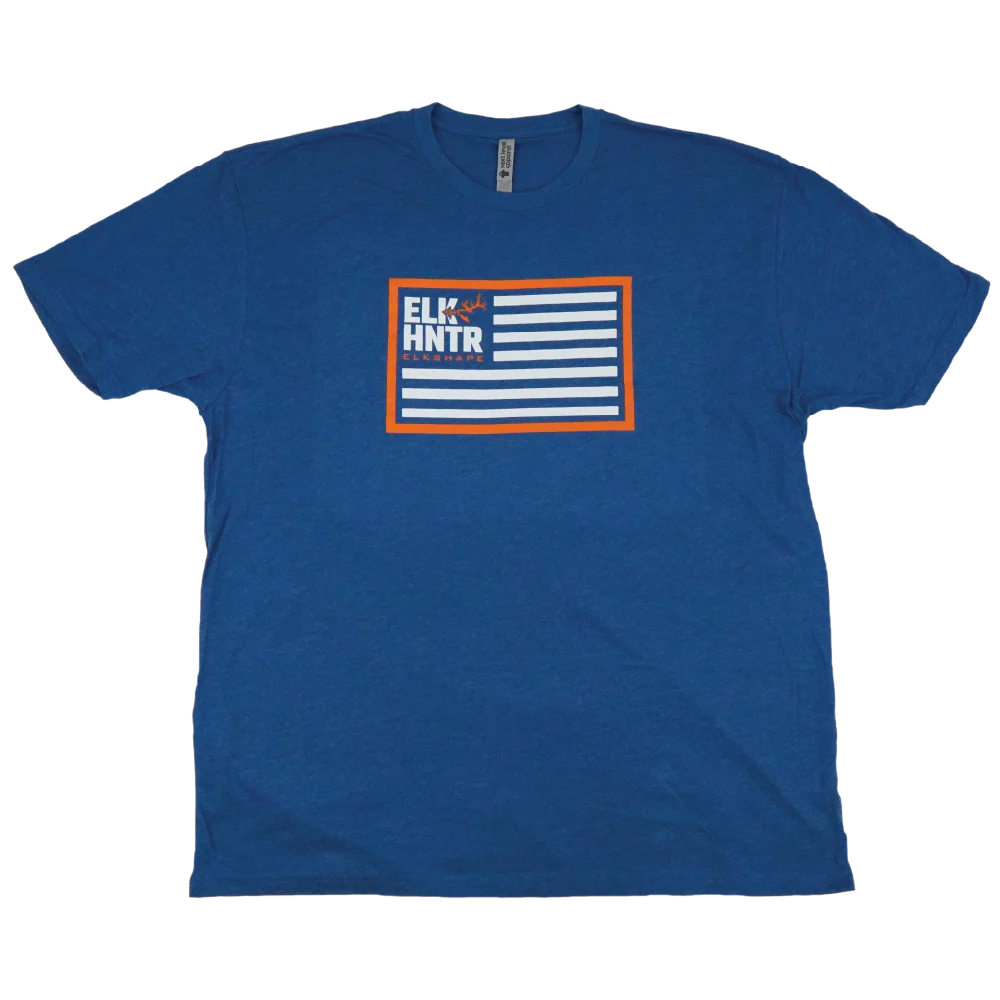 Flag Tee Shirt - Cool Blue